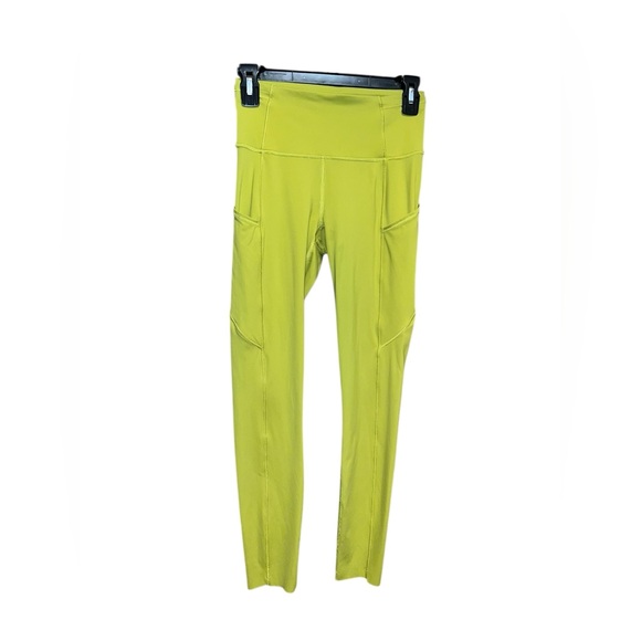Lululemon Fast and Free Leggings – Size 4 (Greenish Yellow, Non-Reflective) - Picture 3 of 3